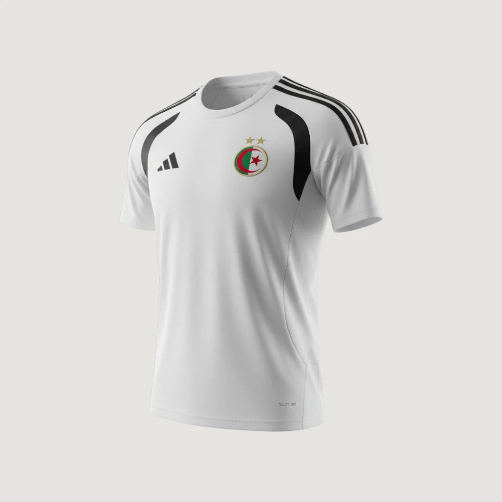 Algérie – Maillot d’Entraînement Coupe du Monde 2026 Homme – Blanc, Noir