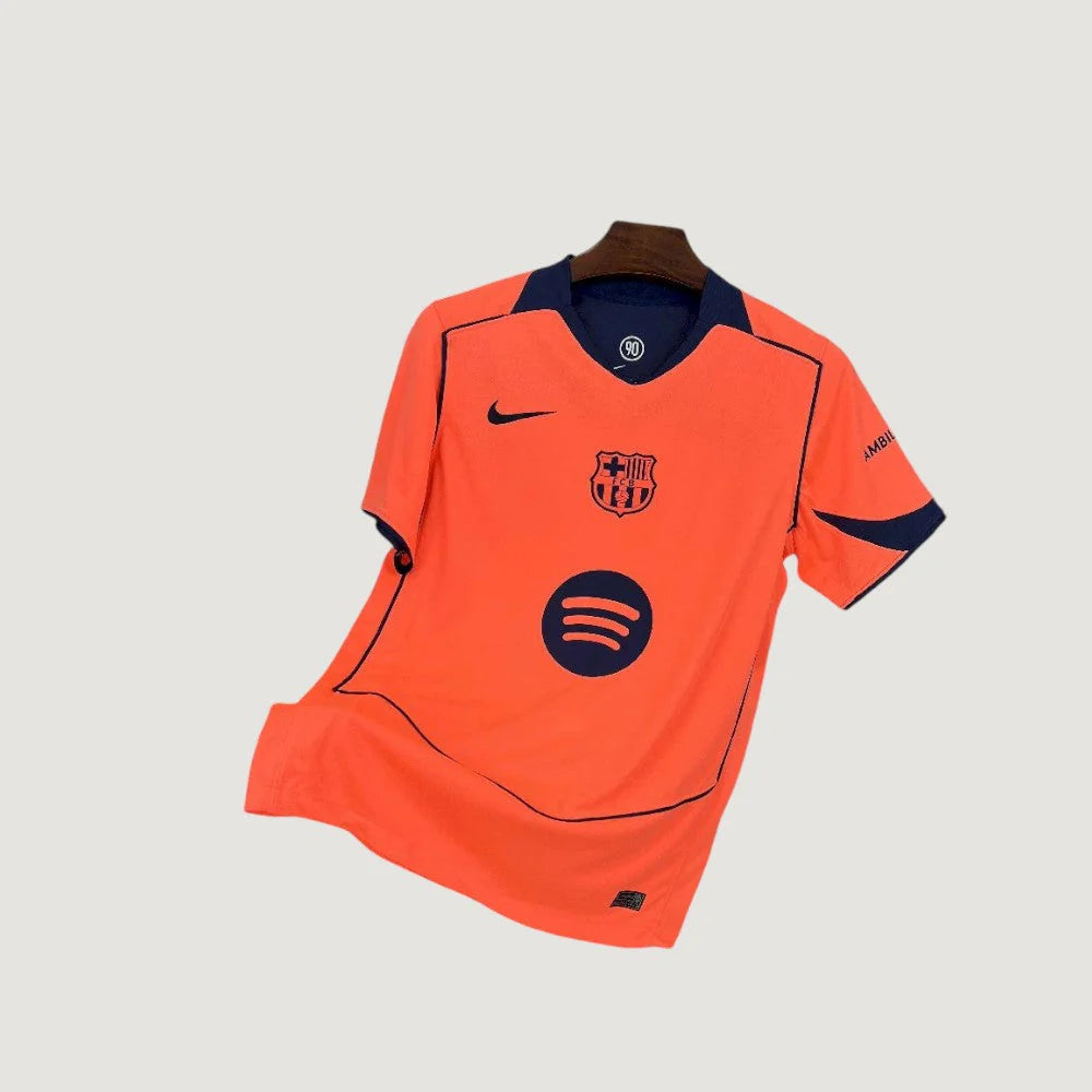 FC Barcelona – Away Jersey 25/26 – Orange & Navy Blue