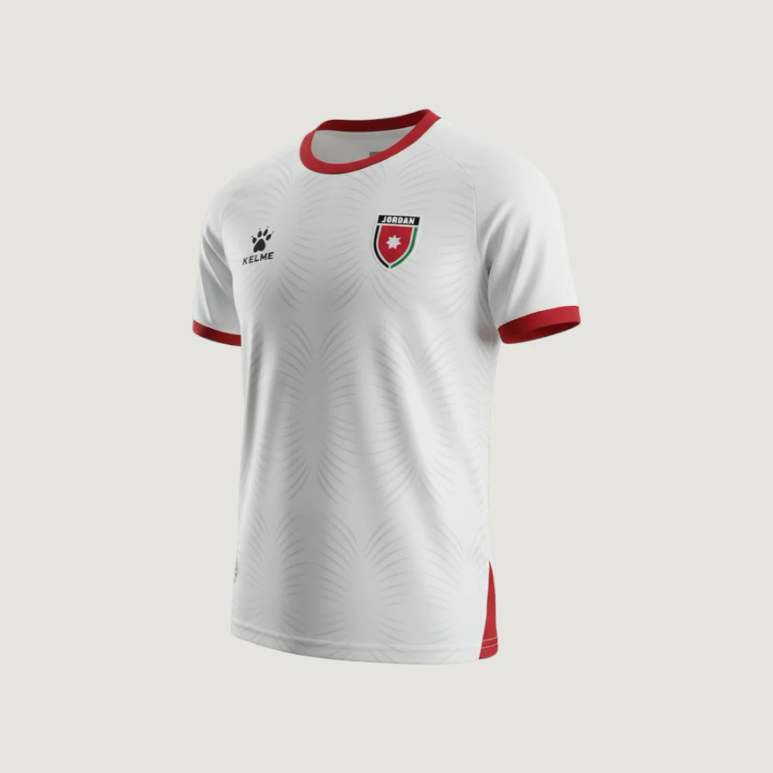 Jordanie – Maillot Domicile Coupe du Monde 2026 – Blanc, Rouge