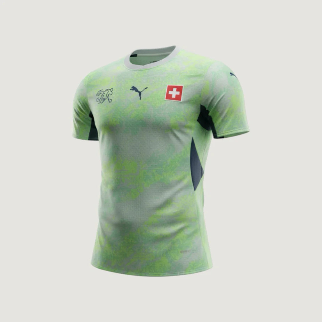 Switzerland – 2026 World Cup Away Kit – Fluorescent Green, Light Grey